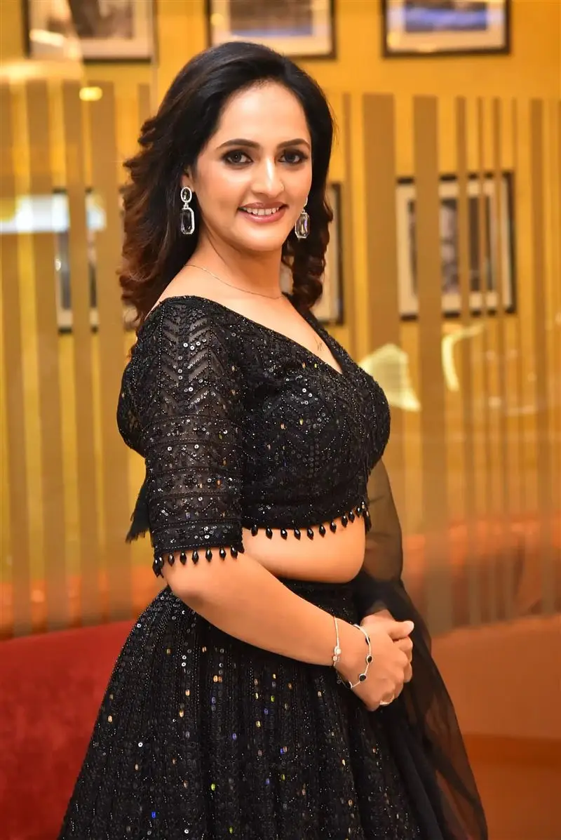 Telugu Actress Jyothi Rai Purvaj in Black Dress